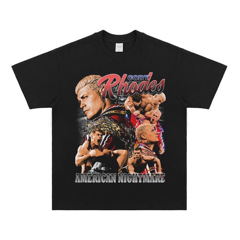 

Футболка Коди Роудса Мужская футболка с коротким рукавом Бокс Реслинг Повседневная Спортивная Свободная Хлопковая Футболка M