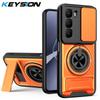 KEYSION Magnetic Phone Case for Infinix Hot 60i 4G 60 5G Hot 60 Pro Slide Camera Protection Upright Kickstand Shockproof Cover