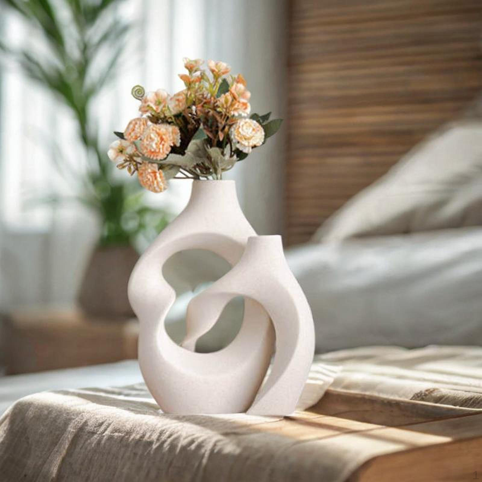 

Ceramic Flower Vase Floral Arrangement Gift Desk Decorative Bouquet Planter Organizer for белый