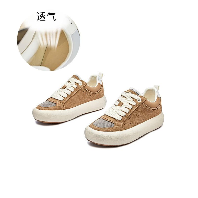 Leather old little white shoes women's autumn new women's single shoes thick baseplate shoes casual versatile star women's shoes