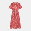 Blue Rose Plus Size Women Clothing Summer New Comfortable Cotton Fabric A Word Fall Shoulder Width Women Short Sleeve Dress