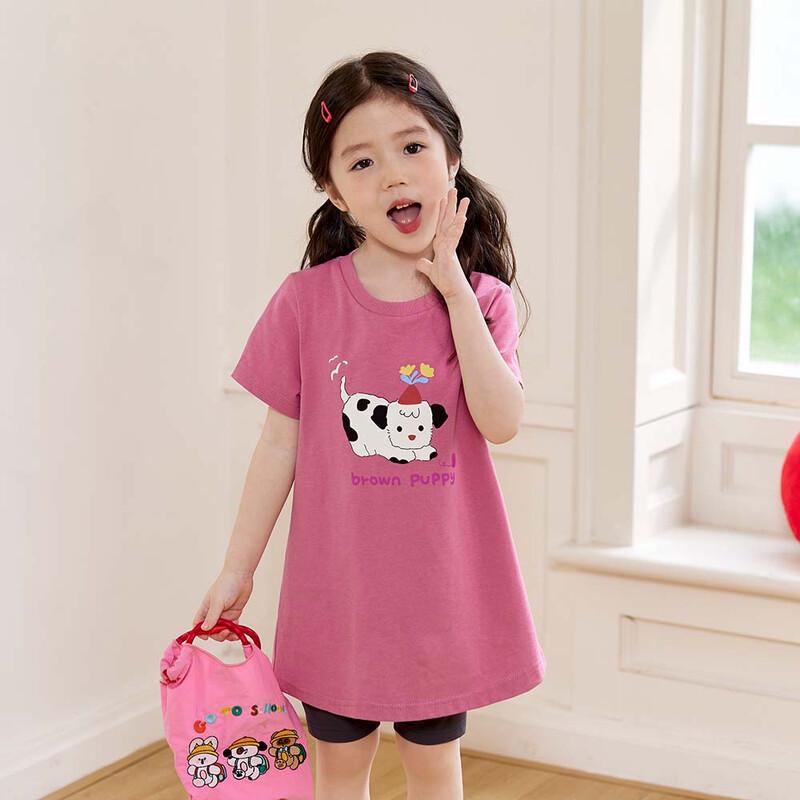 LUSON Girls  Cartoon T-Shirt Dress 100