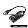 USB-C to Gigabit Ethernet Adapter with RJ45 Port for Computers and Laptops - Driverless.