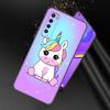 Niedlichen Cartoon Einhorn Telefon Fall Für Huawei Honor 60 50 SE 30S Mate 30 20 10 Lite 40 Nova 9 8 Pro Y60 8i 7i 7SE 5T Premium