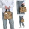 Fleur-de-lis Luxury Pearl And Gold Insulated Lunch Bag for Women Office Cooler Thermal Food Box Tote Lunch Boxes Container