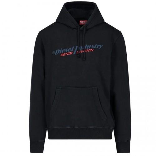 Diesel Mens Industry Denim Division Logo Hoodie