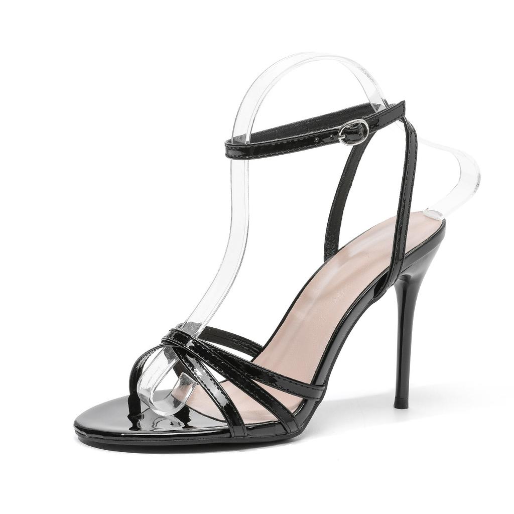 Strappy Heels for Women Lace Up Ankle Strap Round Open Toe Stiletto High Heels Women's Heeled Sandals for Prom Wedding Party Summer Dress Sandal Shoes