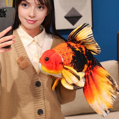 Yousheng Goldfish Plush Doll Realistic Fish-shaped Throw Pillow Soft Stuffed Animal Doll for Home Decor Kids Gift And Cuddle Companion