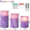 ANGELLOONG Glass Battery Operated Candles with Remote, Flameless Candles with Flickering Flame, Pillar LED Electric Timer Candle for Home Decor,