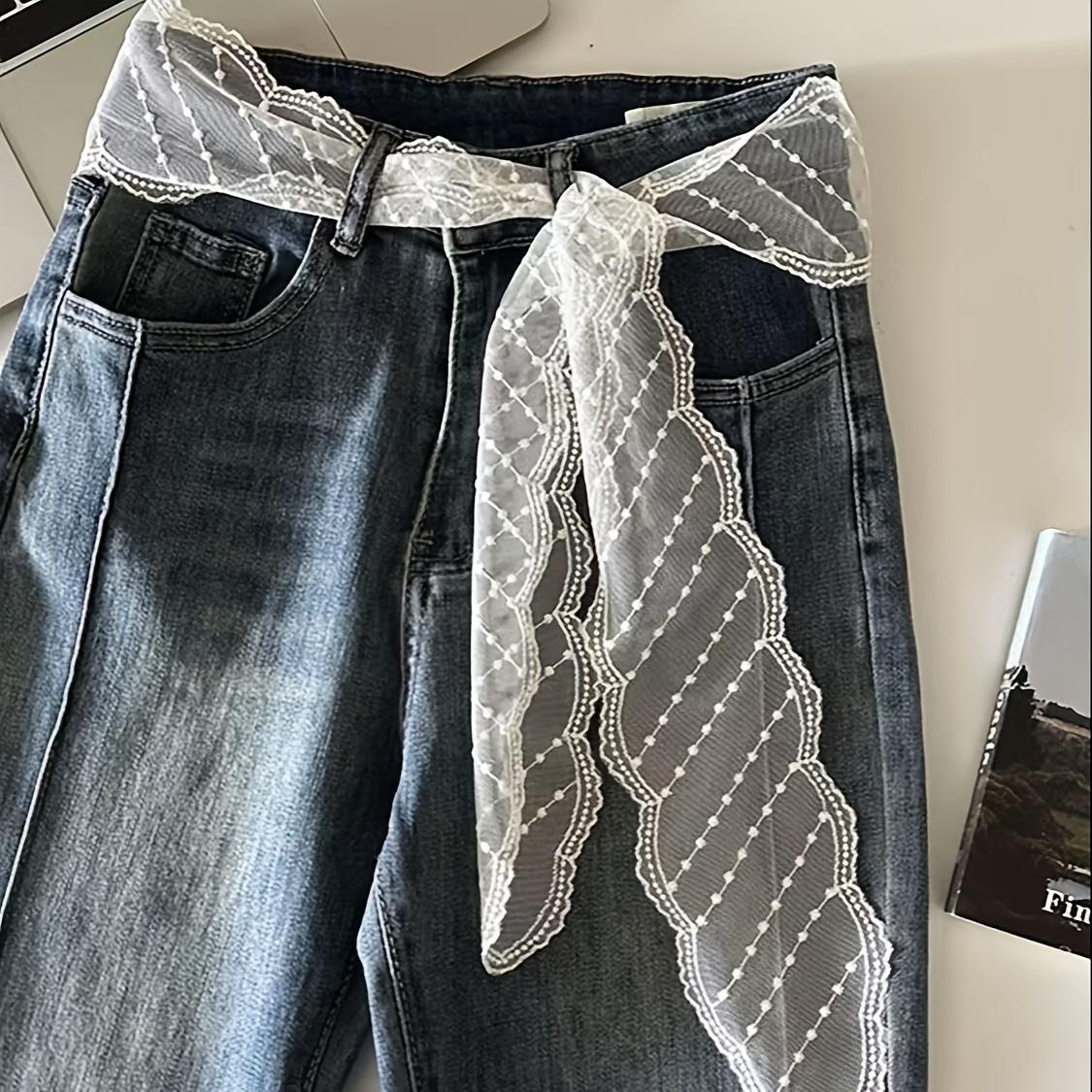 

1Pc White Hair Tie with Long Streamer Ribbon and Bow