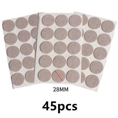 72pcs Self Adhesive Felt Chair Leg Pads Wood Floor Protectors Furniture Legs Table Leg Covers Round Bottom Anti-Slip Pads Set