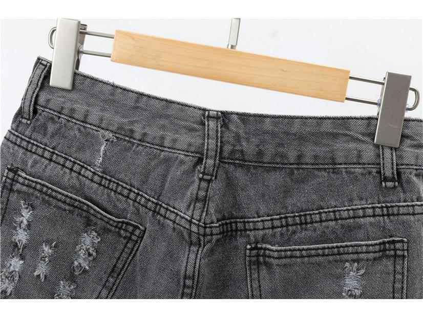 Summer Korean Style High-Waisted Ripped Wide-Leg Denim Shorts for Women - Plus Size, Slimming A-Line Hot Pants