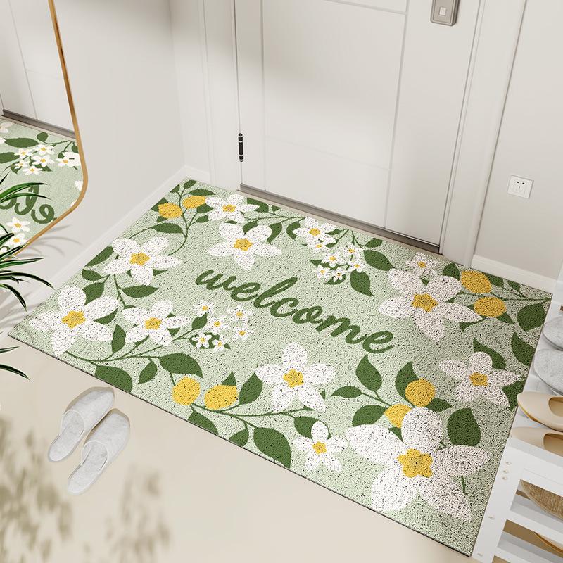 

Шелковое кольцо в стиле мультфильма «сад», коврик для входной двери, коврик для защиты от пыли, коврик для входной двери 45*75cm