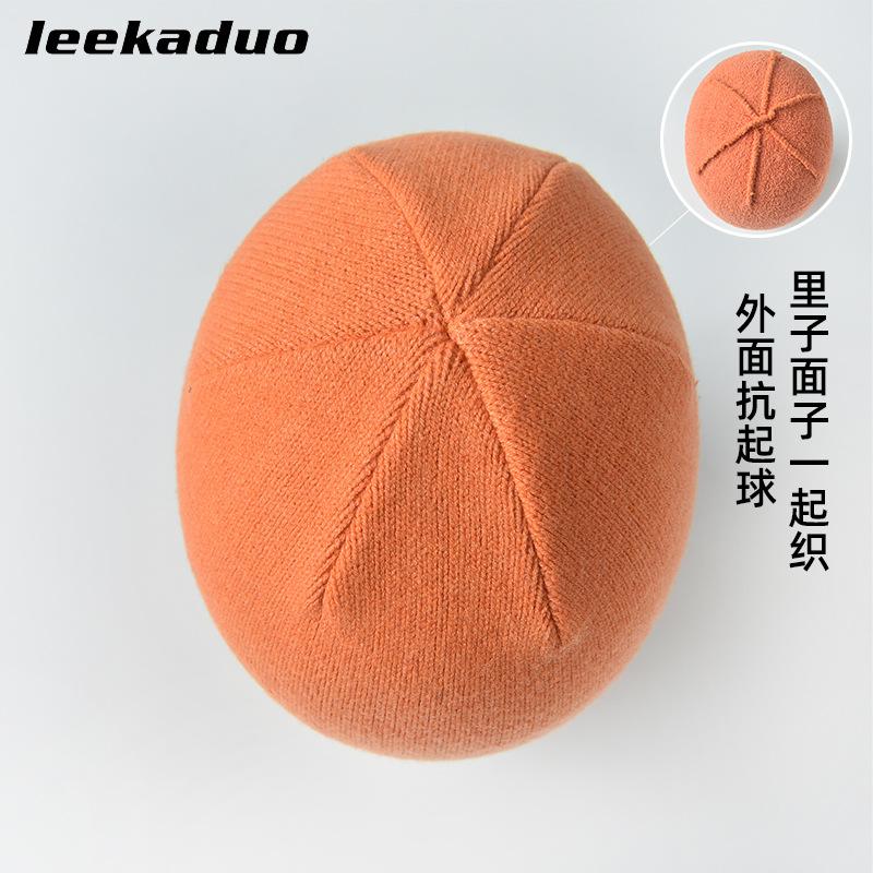 New anti-pilling winter men's and women's wool hats, skin-friendly fleece warm fleece knitted hats, sleeves and cold hats