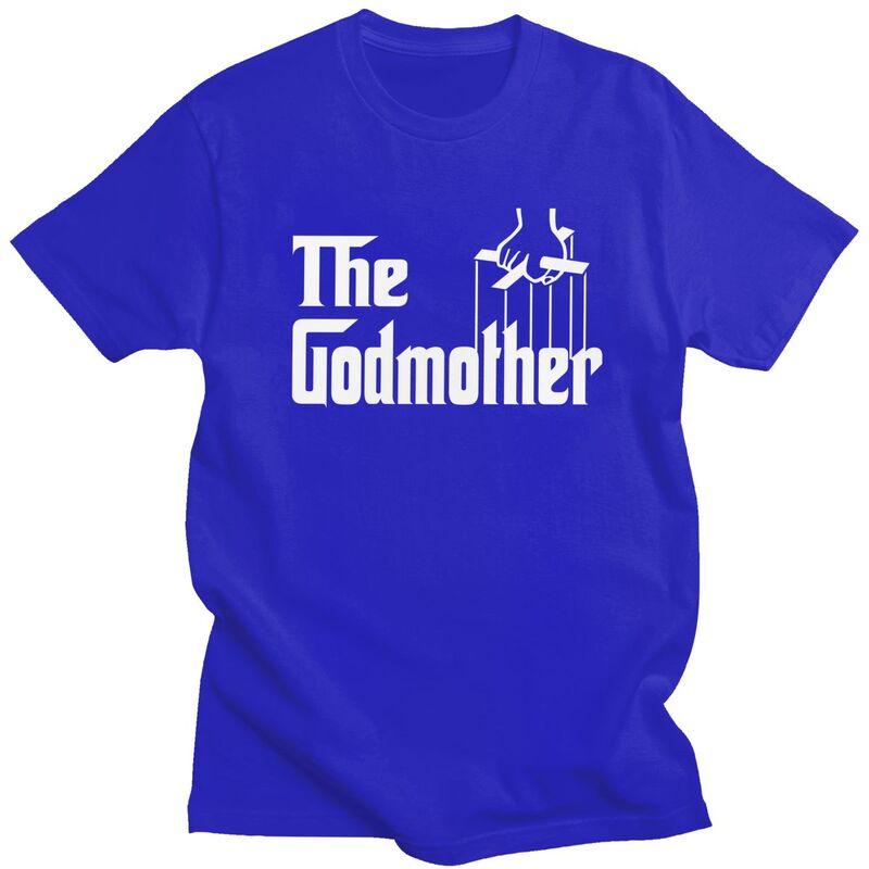 Custom The Godmother Logo T Shirt for Men Pure Cotton Tshirt Leisure Tees Short Sleeves Tshirt Loose Fit Clothing