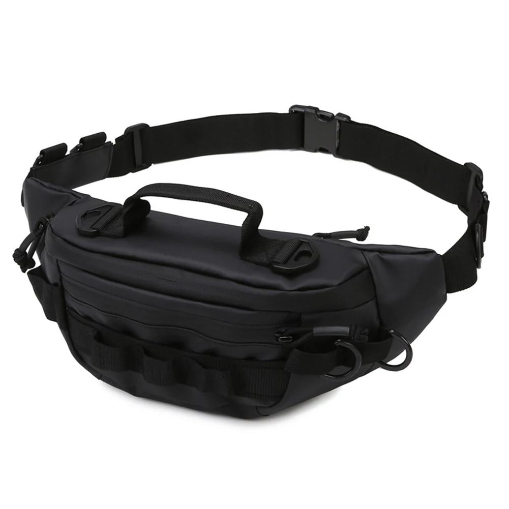 

Men Fishing Waist Pack Waterproof Tactical Fanny Pack Multifunctional Zipper Storage Bag Anti-Theft for Outdoor Camping чорний