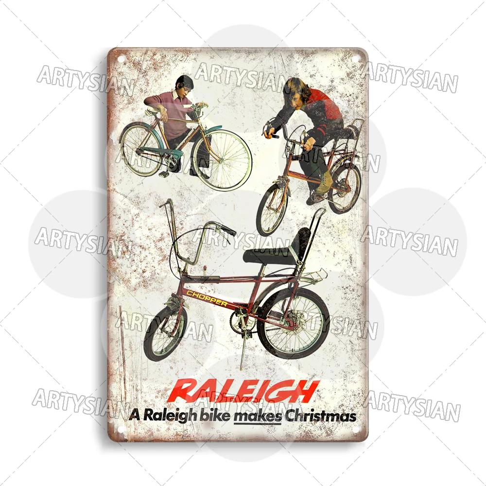 Vintage BMX Bike Metal Sign Bicycle Motocross Plaque Racing Raleigh Kuwahara Raleigh Chopper Peugeot Pro-Am Murray Ace Haro