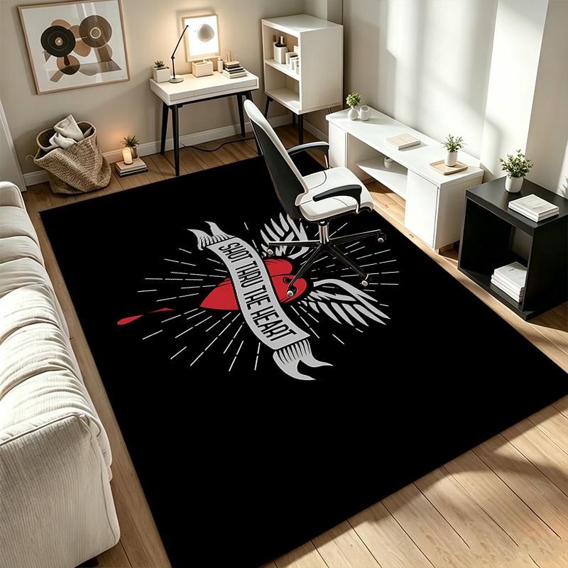 Bon Jovi A A rug suitable for office chair areas living rooms and computer desks perfect for home offices and an ideal holiday gift