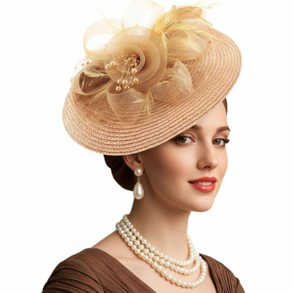 Elegant Mesh Feather Headband Exquisite 1920s Hair Accessories Masquerade Hair Band  Wedding