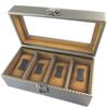 Davidt's [P1404] - 'Graphite Design' Anthracite Grey Watch Box (4 Watches) - 21. 5x11x8. 5 Cm