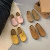 Soft Leather Version~ Thick Bottom Boken Bag Head Half Slippers Women Wear Half Tray 2025 Spring Pregnant Women Retro Ugly Boken Tide