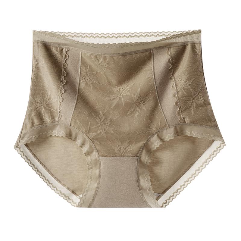 

Матовые жаккардовые трусы-слипы большого размера с высокой талией и контролем живота, с антибактериальной хлопковой ластовицей и дизайном, приподнимающим бедра L (recommended weight 50-60 kg)