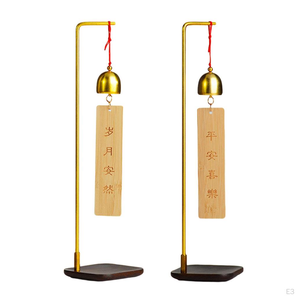 Wind Bell Calligraphy Painting Brush Holder Metal Small Hanging Decoration Chime for Office