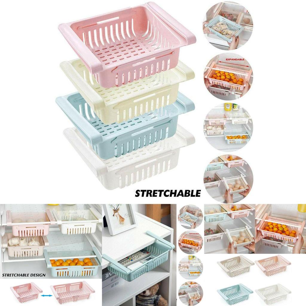Spacious Pull-out Refrigerator Storage Box For Tidy Food Organization And Space Saving