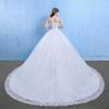 2025 Plus Size Lace Dreamy Wedding Dress for Women - Off-the-Shoulder, Long Train, French Style, Spring/Summer