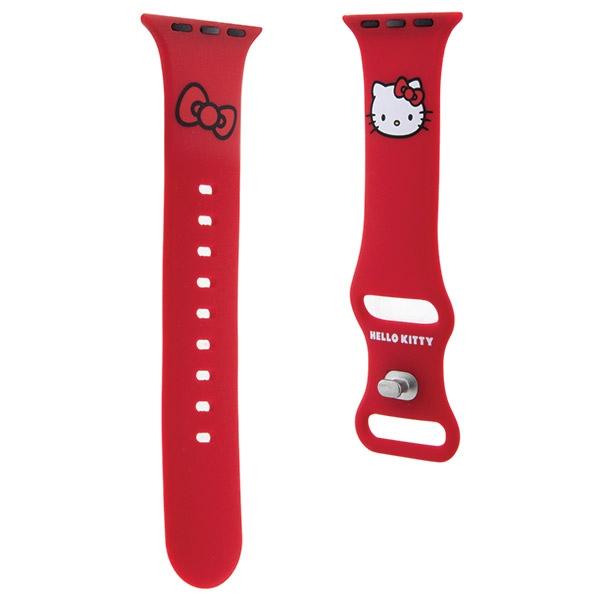 Hello Kitty Hkawmschblr Apple Watch 38/40/41Mm Red/Czerwony Pasek Silikonowy Głowa Kotka