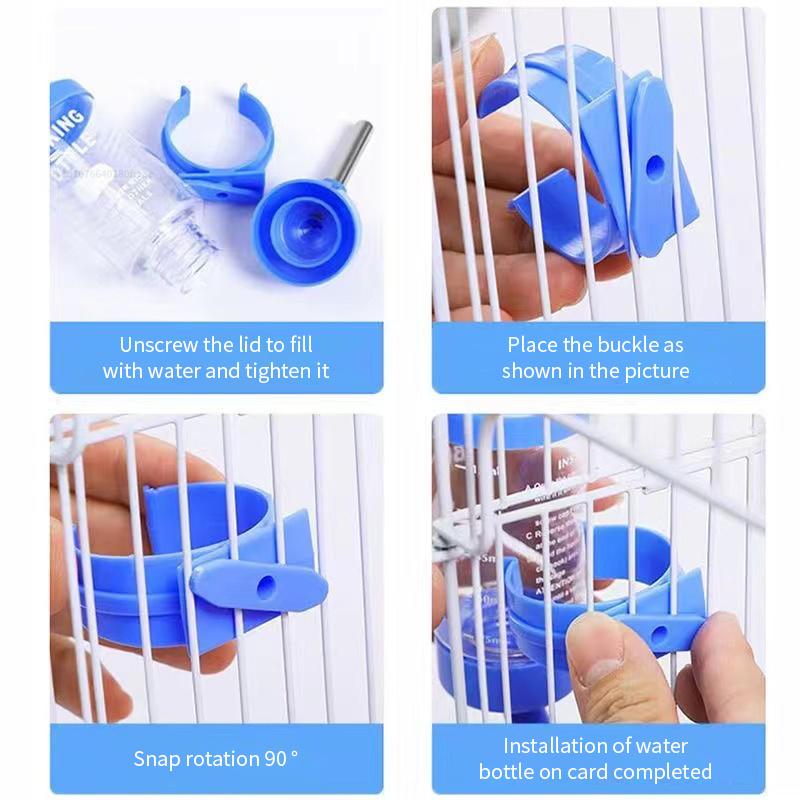 Hračky pro křečky Krmítko na vodu pro malá zvířata Automatický dávkovač misky na láhve na vodu Miska s nádobou na jídlo pro krysu morče