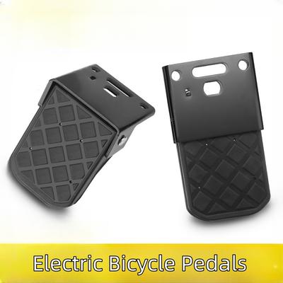 Motorcycle Electric Car Rear Wheel Foot Pedal, Battery Bike Footrest Rear Seat Fixed Models Stirrups, Foldable Footstool