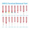 Precise Terminal Removal Tool Kit 39 Pcs, Upgraded Pin Extractor Tool Wire Connector Electrical Pin Removal Tool Pin Tools Set D
