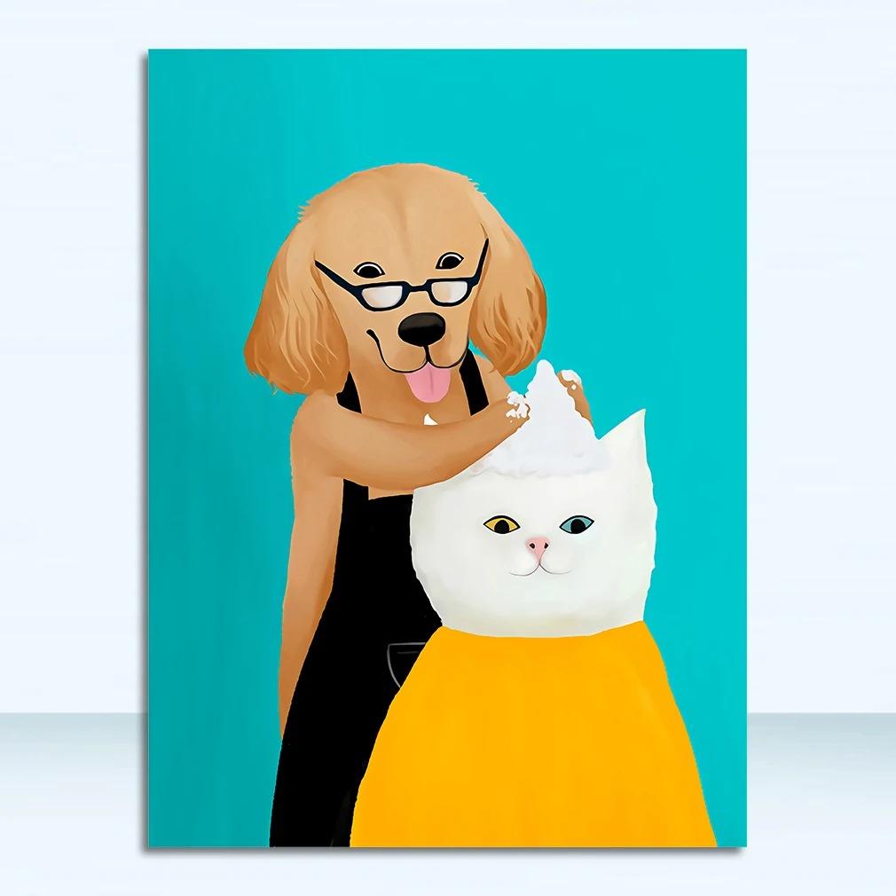 Wall Art Pictures For Living Room Kid's Bedroom Nursery Cuadros Home Decor Cartoon Cat Posters And Prints Canvas Oil Painting
