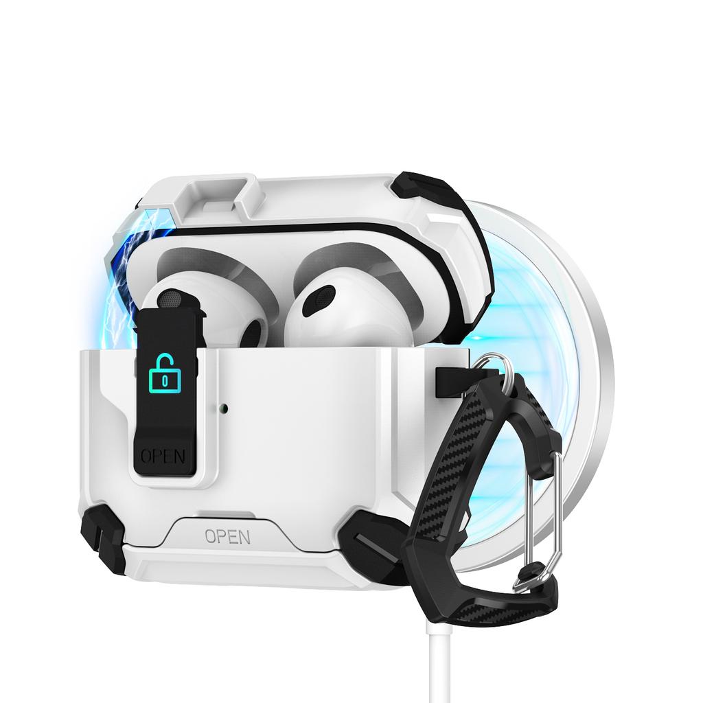 For AirPods 4 Generation Case Magnetic Automatic Lock with Phone Stand&Cleaning Kit for Airpods 4 with Active Noise Cancellation