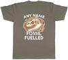 Personalised Fossil Feulled Paleontology Dinosaur Unisexs TShirt Tee Gift Top