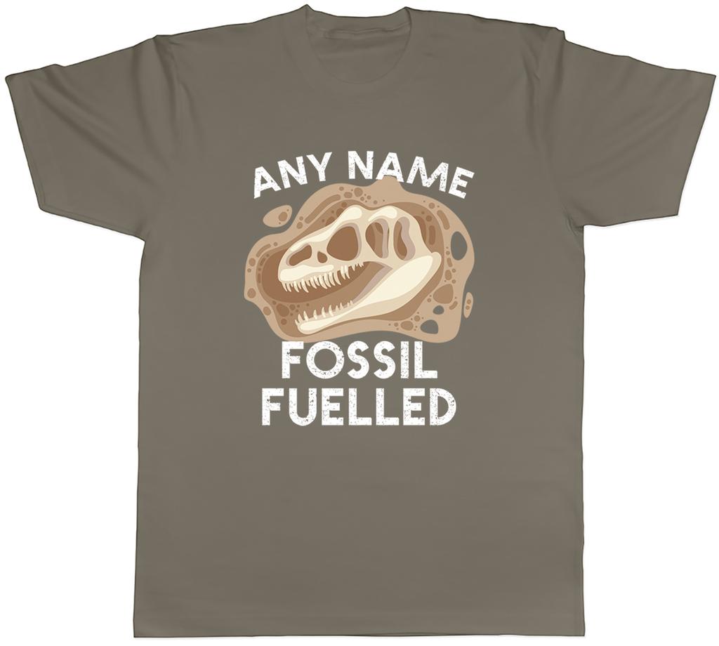 Personalised Fossil Feulled Paleontology Dinosaur Unisexs TShirt Tee Gift Top