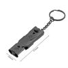 120dB Double Tube High-Frequency Survival Whistle - Stainless Steel Pendant Keychain for Outdoor Emergency Camping Hiking Rescue
