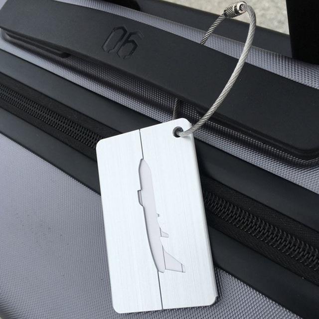 

Brush Aluminum Luggage Tag Luggage Boarding Pass Check Tag(Green) серебряный