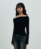 Alikim Elin Drape Off-Shoulder Top / Black