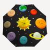 Solar System Planets Sun Outer Space KidsRoom Wall Decal Sticker Art DecorUmbrella, Portable 3-Fold Compact Umbrella for Men & Women Gift
