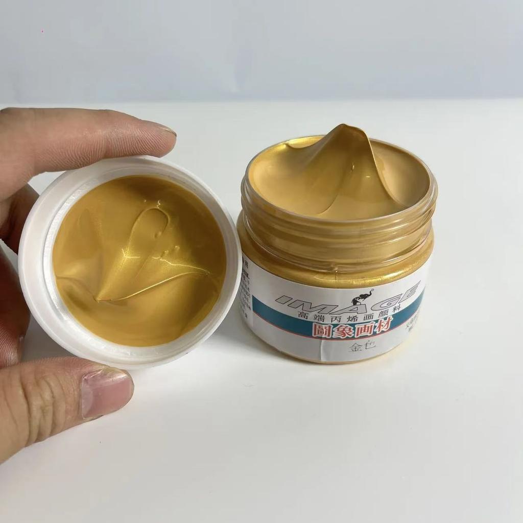 Pigmento Acrilico Metallizzato Perlescente da 100 ml Impermeabile Protezione Solare Pittura Murale Pittura con Foglia d'Oro Decorazione Linea
