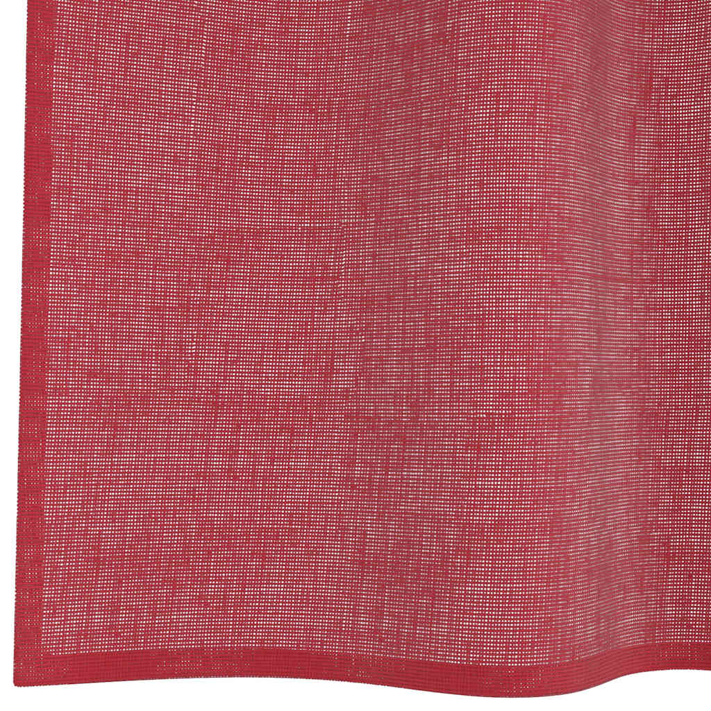 Voile Curtains with Rod Pockets 2 pcs Burgundy