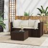 Day and Night - Day and Night 3-piece Garden Furniture Set and Brown Synthetic Rattan Cushions