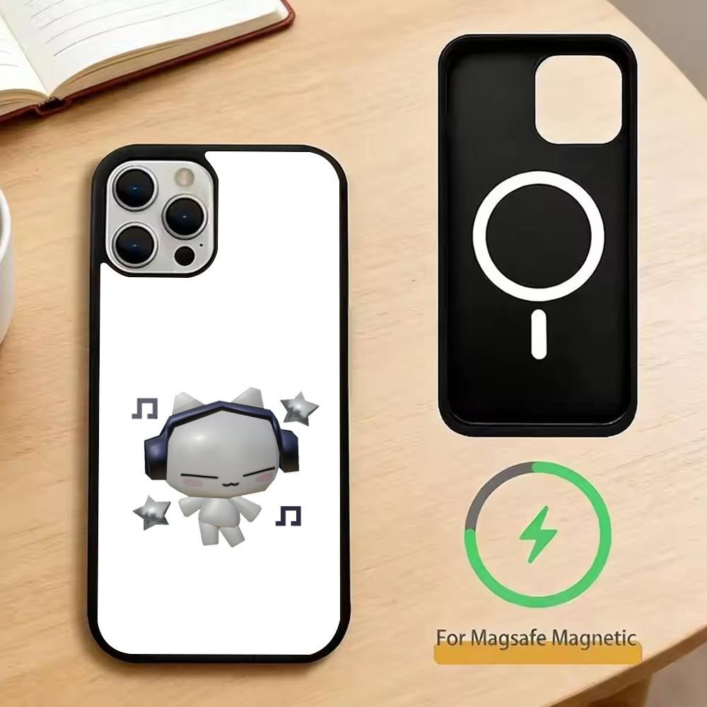 Cute Music cat Phone Case For iPhone17,16,15,14,13,12,11 Plus,Pro Magnetic with Magsafe Wireless Charging