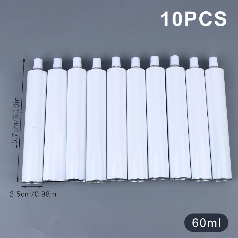 10 Pezzi Tubetti di Alluminio Vuoti per Pittura 30/60/100 ml Tubetti per Pittura per Conservare Pittura Acrilici Acquerelli Guazzi Oli e per Fare Pittura