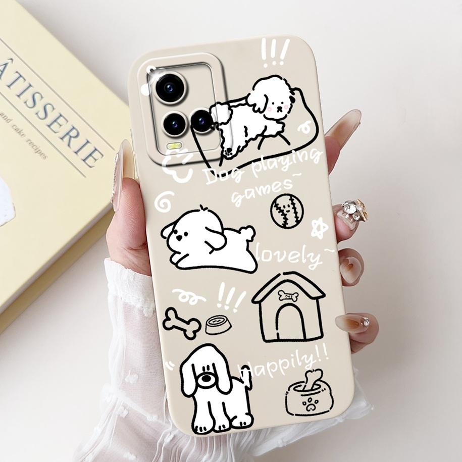 For Vivo Y33s Case V2109 Shockproof Cover Cute Dinosaur Panda Fundas Cases For Vivo Y21 2021 Y21A Y21S Y21T Y33T VivoY33s Bumper