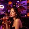 Felt Bat Headband for Cosplay Halloween Hairband, Plush Wing Gothic Style Headband, Hair Accessories Costume Party Women And Girls Hairband