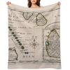 Vintage Maldives and Sri Lanka Map (1652) Throw Blanket Bed covers Thin For Baby Soft Plaid Blankets
