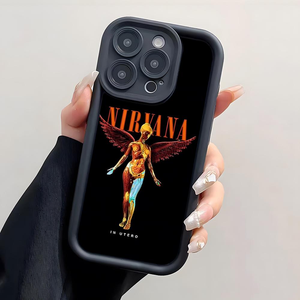 N-Nirvana Rock Band Phone Case For IPhone 17 Pro Max 15 Pro 16 14 Plus 12 13 Mini 11 Pro Shockproof Cover